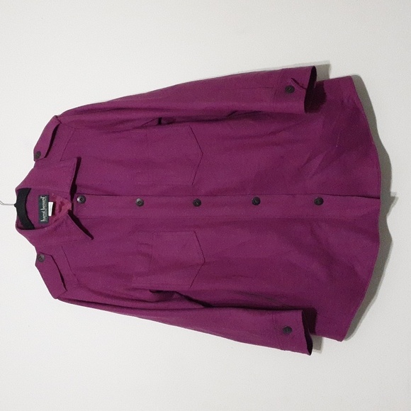 Vintage harve Bernard utility shacket coat women wool blend 12 y2k retro comfy - Picture 9 of 9